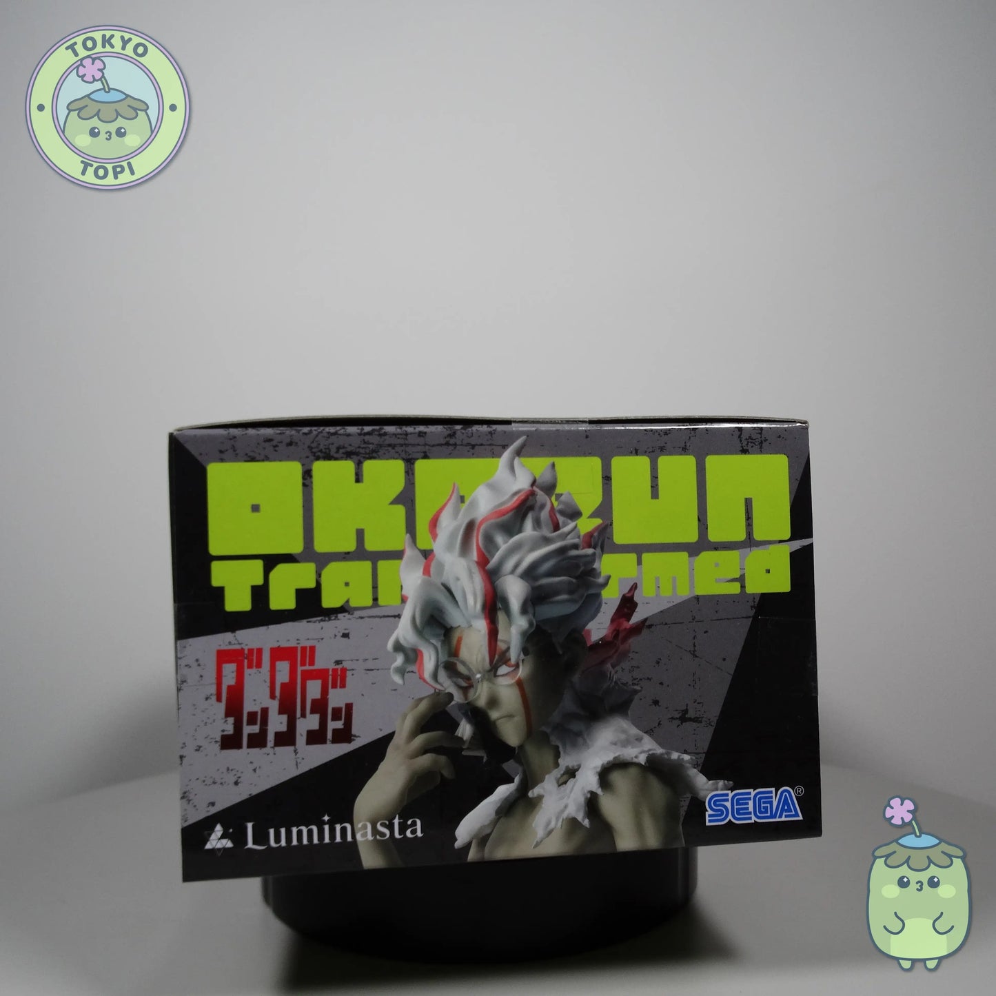Product packaging for 'Okurun Transformed' figure with branding and design elements. From Sega Vol 2 Version 1.5