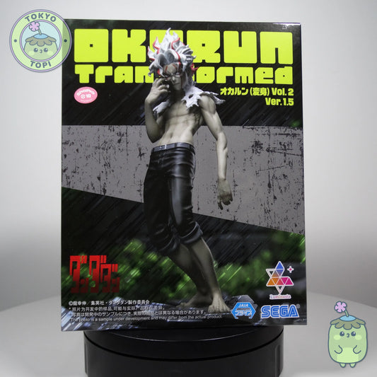 Product packaging for 'Okurun Transformed' figure with branding and design elements. From Sega Vol 2 Version 1.5