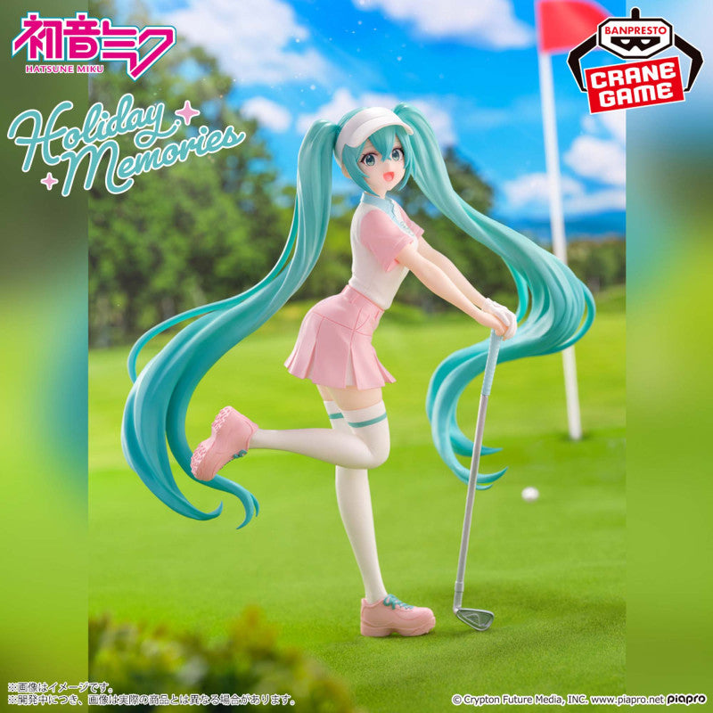 This charming Banpresto collectible features Hatsune Miku dressed in holiday-themed golfing attire, offering collectors a distinctive interpretation of the beloved character. Standing approximately 20cm tall, the figure captures meticulous detail and craftsmanship. An excellent addition for enthusiasts seeking unique variations beyond standard Miku merchandise.