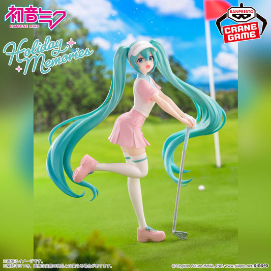 This charming Banpresto collectible features Hatsune Miku dressed in holiday-themed golfing attire, offering collectors a distinctive interpretation of the beloved character. Standing approximately 20cm tall, the figure captures meticulous detail and craftsmanship. An excellent addition for enthusiasts seeking unique variations beyond standard Miku merchandise.