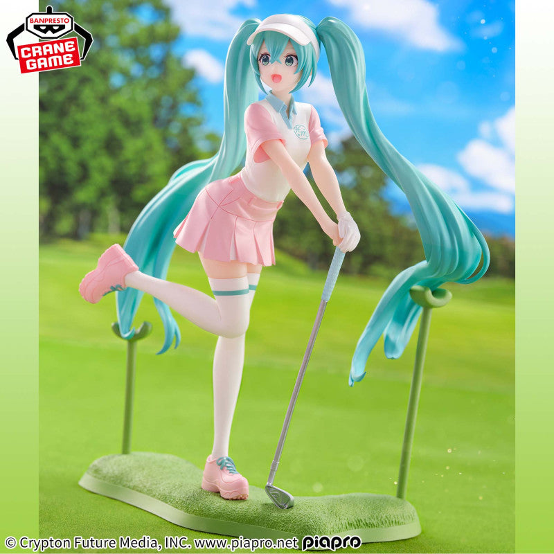 This charming Banpresto collectible features Hatsune Miku dressed in holiday-themed golfing attire, offering collectors a distinctive interpretation of the beloved character. Standing approximately 20cm tall, the figure captures meticulous detail and craftsmanship. An excellent addition for enthusiasts seeking unique variations beyond standard Miku merchandise.